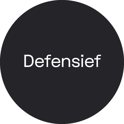 Bolletje met de tekst Defensief